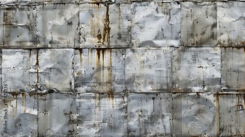 Rugged Galvanized Steel Wall with Industrial-Grade Functional Aesthetic