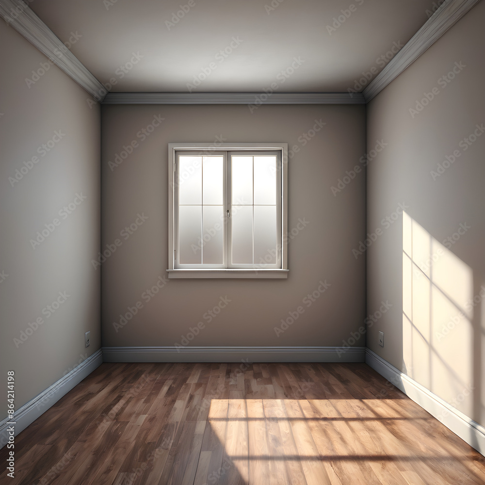 Fototapeta premium Una habitación en la que no se ha puesto mueble alguno