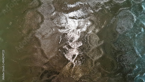 Canvas Print Superficie di vetro bugnato retroilluminata dalla luce solare