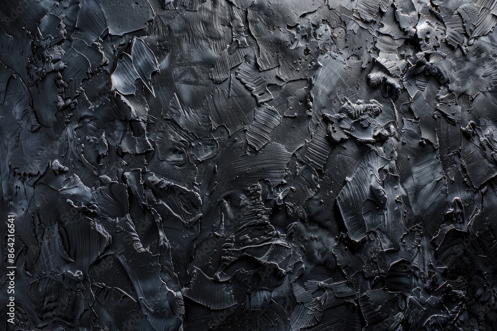 Showcasing dark black cement, a textured display backdrop