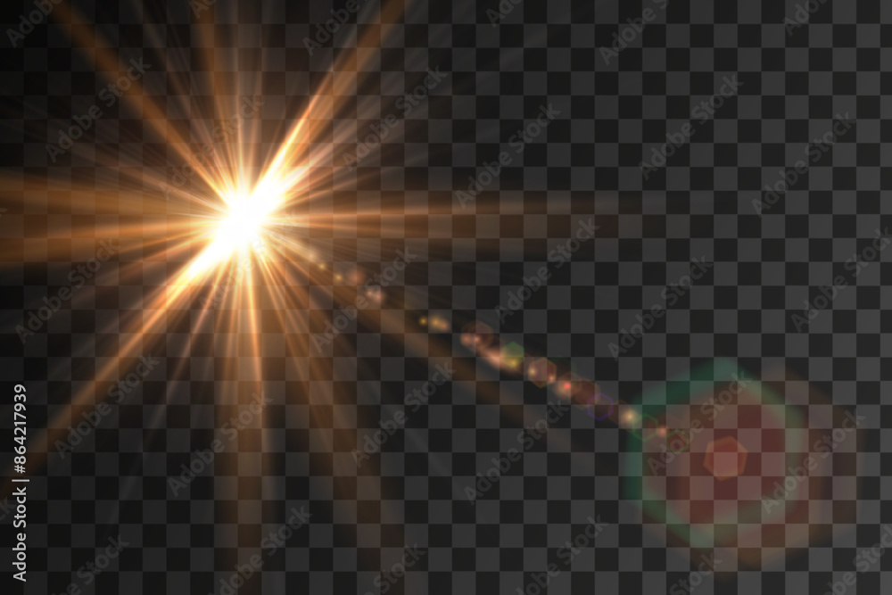 Shining golden star. Light Effect Bright Star, Christmas Star. Gold glowing light explodes. Vector transparent sunlight with special lens flare effect. Flash light effect with special lens. Shining golden star. Light Effect Bright Star, Christmas Star. Gold glowing light explodes. Vector transparent sunlight with special lens flare effect. Flash light effect with special lens.