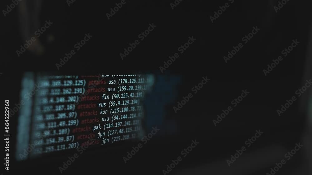 List of IP addresses as sources and targets of cyber threats