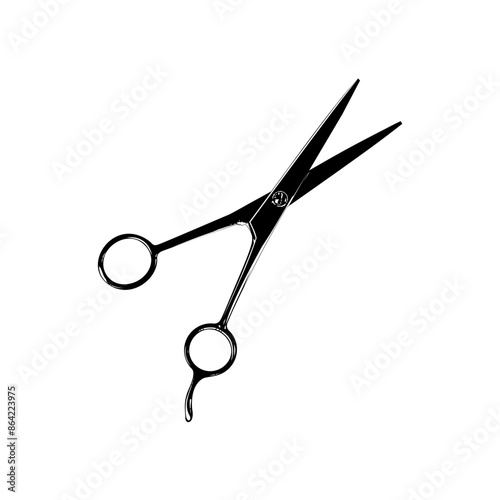 Scissors Silhouette for Pictogram, Art Illustration, Website, Apps, Logo Type or Graphic Design Element. Vector Illustration
