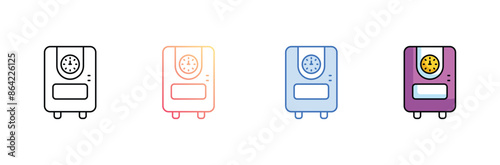 Water Heater icon design with white background stock illustration