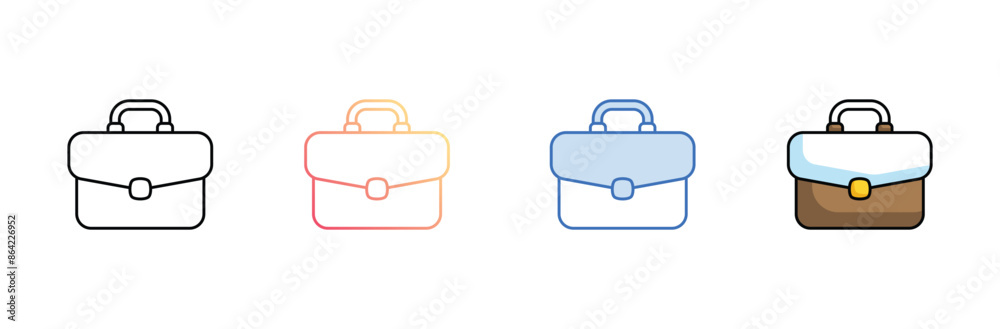 Briefcase icon design with white background stock illustration Briefcase icon design with white background stock illustration
