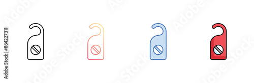 Do not Disturb icon design with white background stock illustration