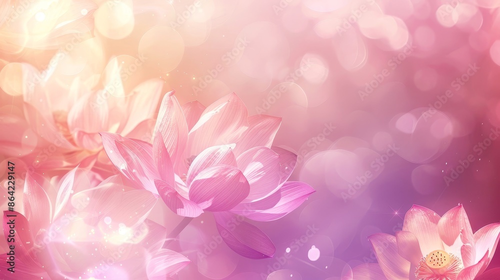 Abstract lotus flowers light effects pale pink to deep magenta gradient wallpaper Abstract lotus flowers light effects pale pink to deep magenta gradient wallpaper
