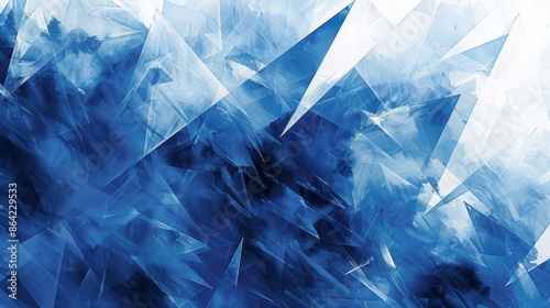 Abstract ice sculpture patterns blue and white arctic to ice gradient backdrop © javier