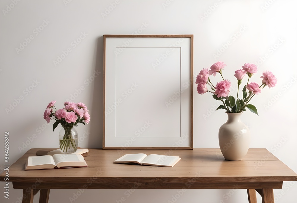 Frame mockup, ISO A paper size. Bedroom poster mockup. Modern interior design. Living room Interior mockup with house background. 3D render Frame mockup, ISO A paper size. Bedroom poster mockup. Modern interior design. Living room Interior mockup with house background. 3D render