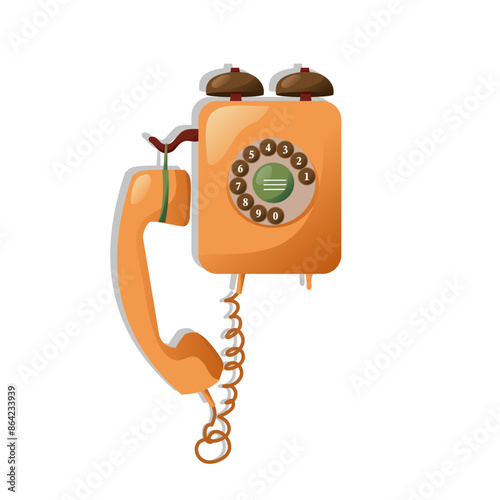 retro phone with cord