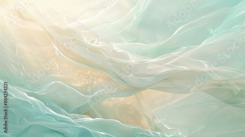 Wallpaper Mural Serene scene with translucent layers of sandy textures and seafoam in pastel tones Torontodigital.ca