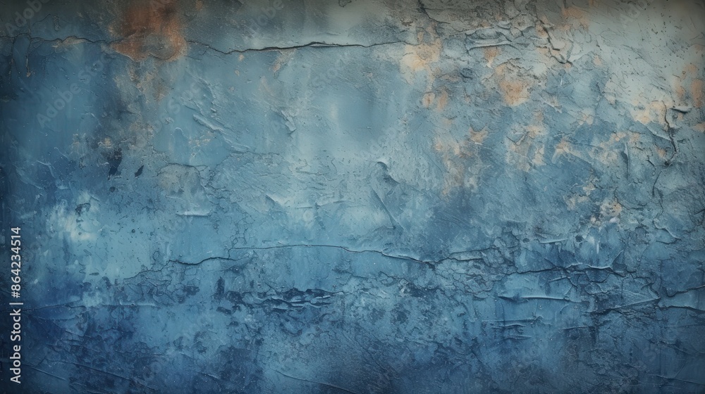 Obraz premium Distressed Blue Concrete Wall Texture