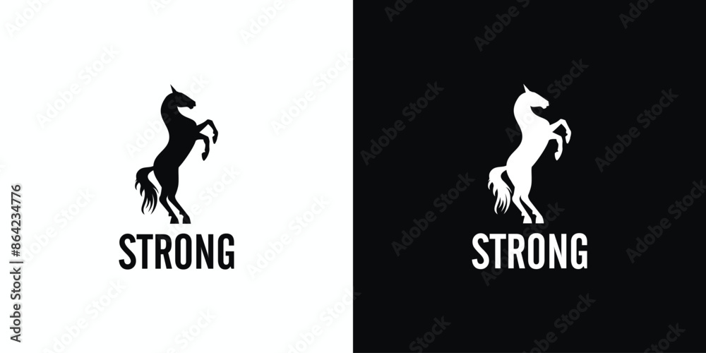 Wild Horse Silhouette for Animal Wildlife Barn Ranch Farm Logo Design Wild Horse Silhouette for Animal Wildlife Barn Ranch Farm Logo Design