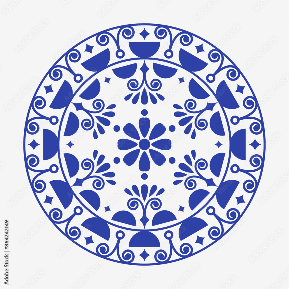 Background pattern with ethnic floral ornament Background pattern with ethnic floral ornament