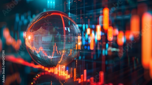 Digital Financial Chart wit...