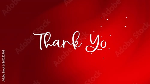 Thank you for watching animation text with dark red gradient background. Suitable for end screens, social media posts, and video content outros.