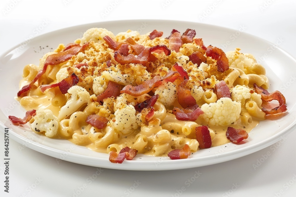 Creamy Cauliflower Mac with Bacon and Gouda Cheese Sauce Creamy Cauliflower Mac with Bacon and Gouda Cheese Sauce