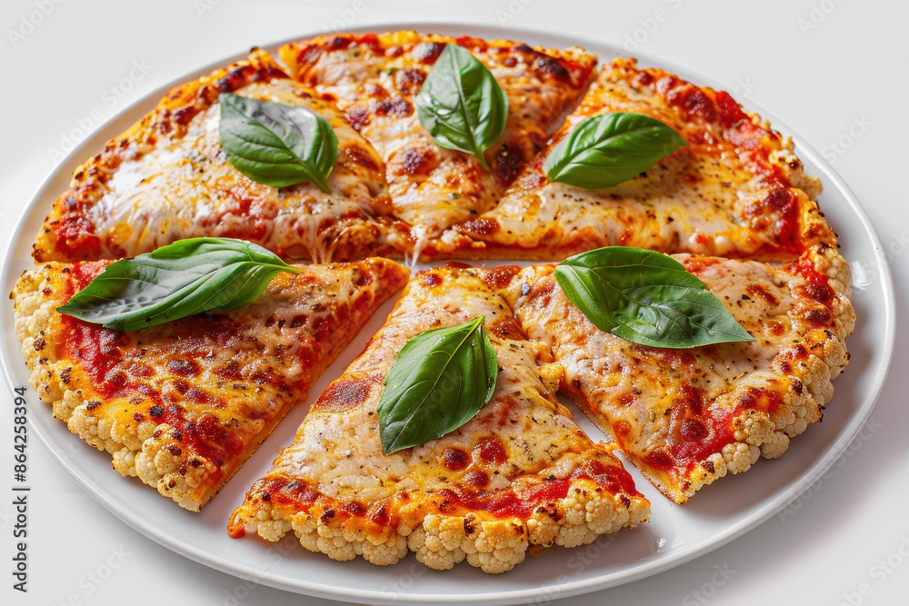 Mouthwatering Cauliflower Crust Pizza with Mozzarella and Italian Seasoning Mouthwatering Cauliflower Crust Pizza with Mozzarella and Italian Seasoning