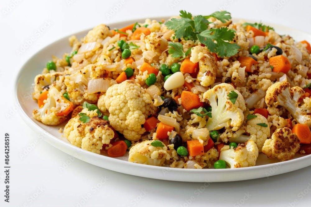 Savory Cauliflower Fried Rice with Vibrant Carrots and Bean Sprouts Savory Cauliflower Fried Rice with Vibrant Carrots and Bean Sprouts