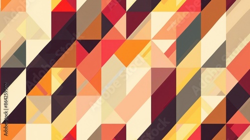 Abstract Geometric Pattern with Warm Colors