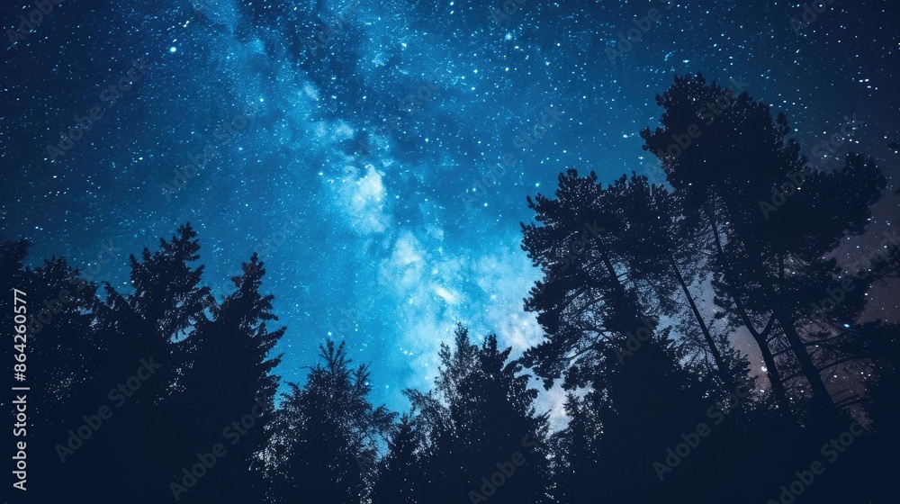 Fototapeta premium Stunning Milky Way Overnight Landscape