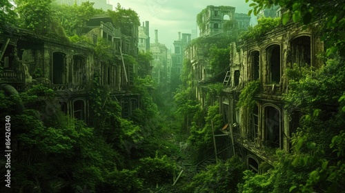 Nature's Takeover: Abandoned Urban Jungle