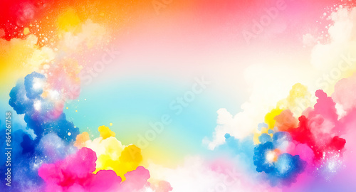 Abstract Colorful Watercolor Background