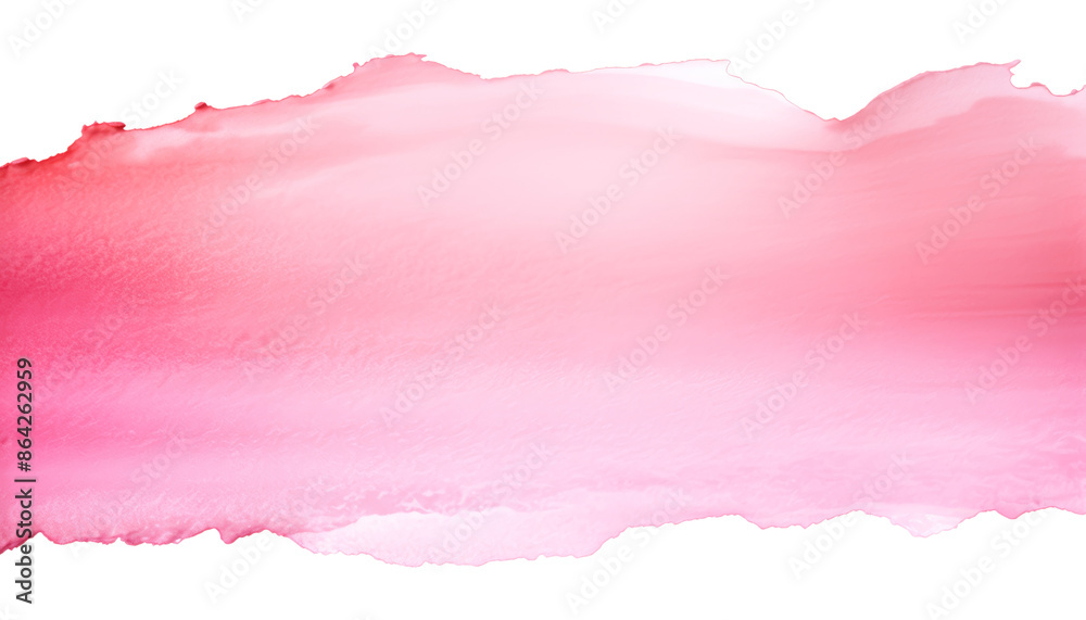 Obraz premium pink painting stain texture watercolor isolated on transparent background cutout