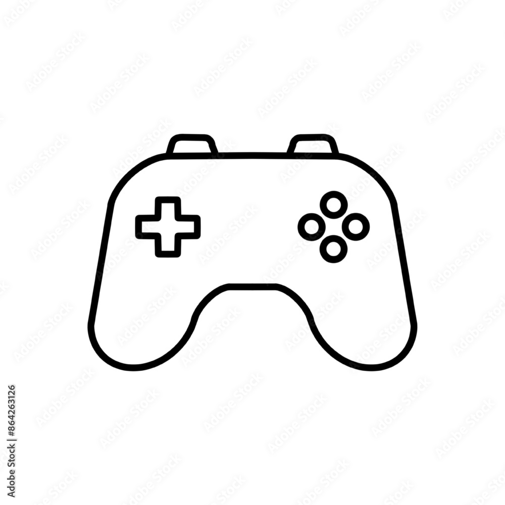 Gamepad icon vector, illustration logo template in trendy style. Suitable for many purposes. Gamepad icon vector, illustration logo template in trendy style. Suitable for many purposes.