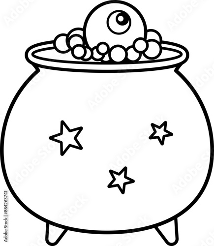 Halloween Witch Potion Cauldron Outline.
Halloween Witch cauldron isolated Outline vector.
Halloween Witch cauldron with bubbling brew Outline. 
Halloween Witch Poison Cauldron Outline. 