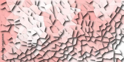pink and white  stone tile pattern. Geometric Retro Tiles Pattern and Quartz Crystal Voronoi Diagram Background .Quartz glass natural fragment. pink broken glass grunge art vintage design . .