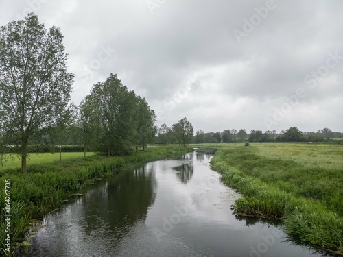 The River Stour at Bures on the Essex/Suffolk border photo