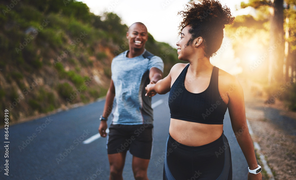 © ClearConcept/peopleimages.com - Love, couple and fitness on mountain for running, exercise and together for wellness or cardio. Sunshine, happy people and support for health, workout and performance for marathon training in morning © ClearConcept/peopleimages.com - Love, couple and fitness on mountain for running, exercise and together for wellness or cardio. Sunshine, happy people and support for health, workout and performance for marathon training in morning