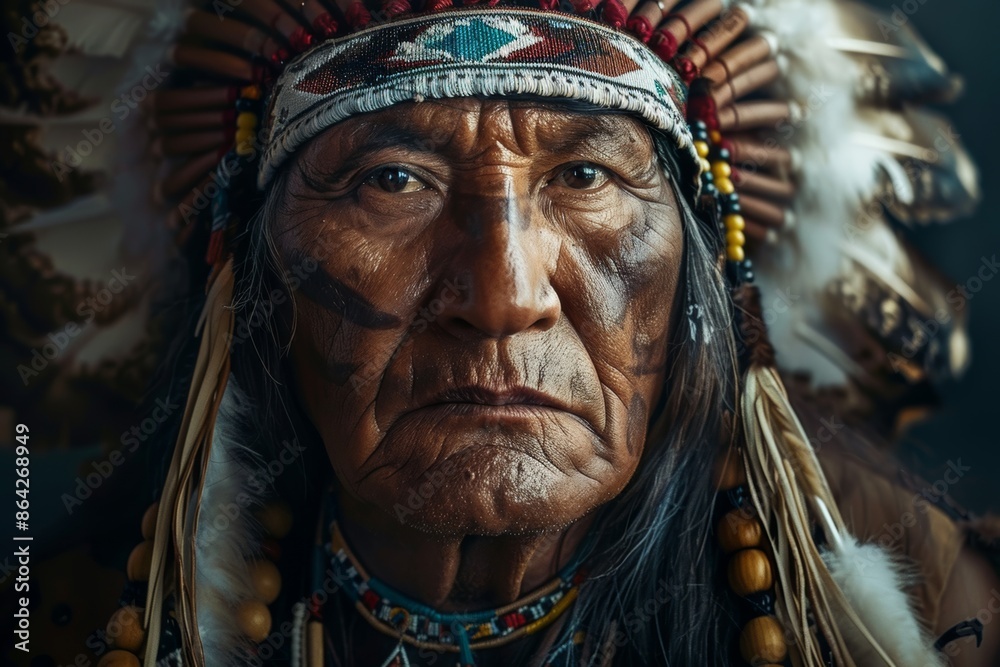 In a captivating studio portrait, a Native American man wears traditional cultural jewelry, reflecting the beauty and significance of his heritage. Discover the essence of tradition. In a captivating studio portrait, a Native American man wears traditional cultural jewelry, reflecting the beauty and significance of his heritage. Discover the essence of tradition.