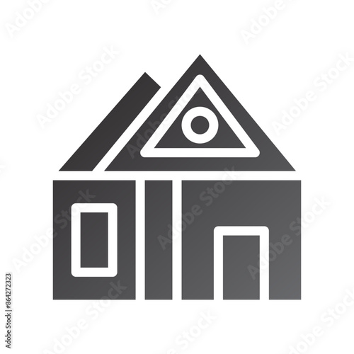 house icon gradient solid black