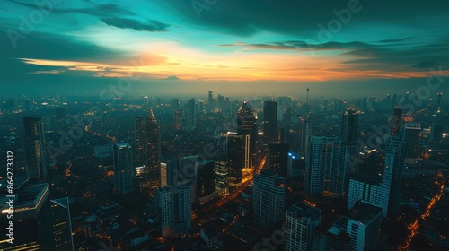 City Lights from Above: Aerial Views of Megapolis Beauty