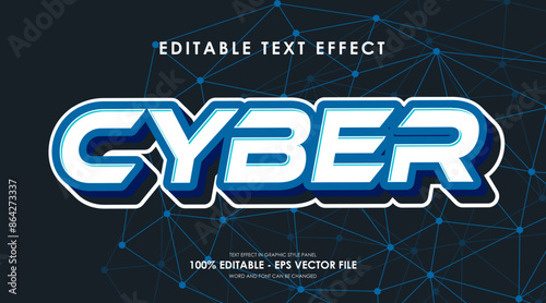 editable text effect suitable for digital technology theme