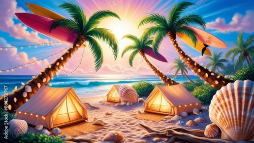 Obraz na płótnie dreamlike beach 2 w salonie