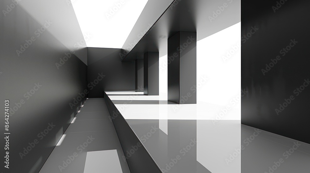 Abstract Modern Architecture with Black and White Abstract Modern Architecture with Black and White