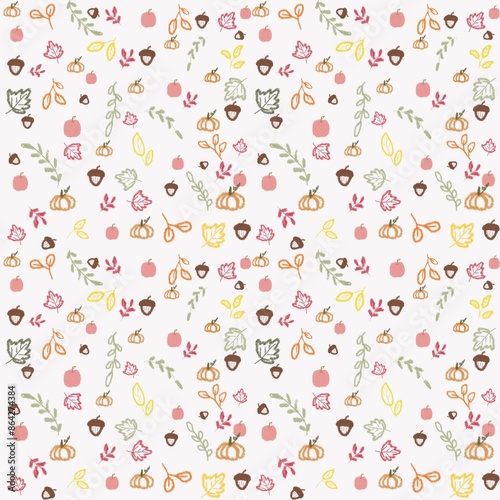 seamless pattern with hearts and flowers