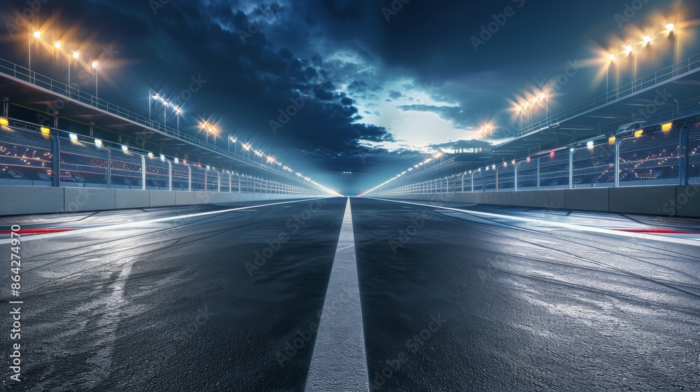 Race Track Under a Dramatic Sky Race Track Under a Dramatic Sky