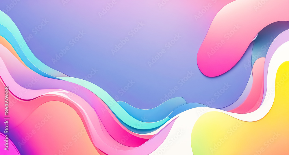 Fototapeta premium Abstract Colorful Waves Background