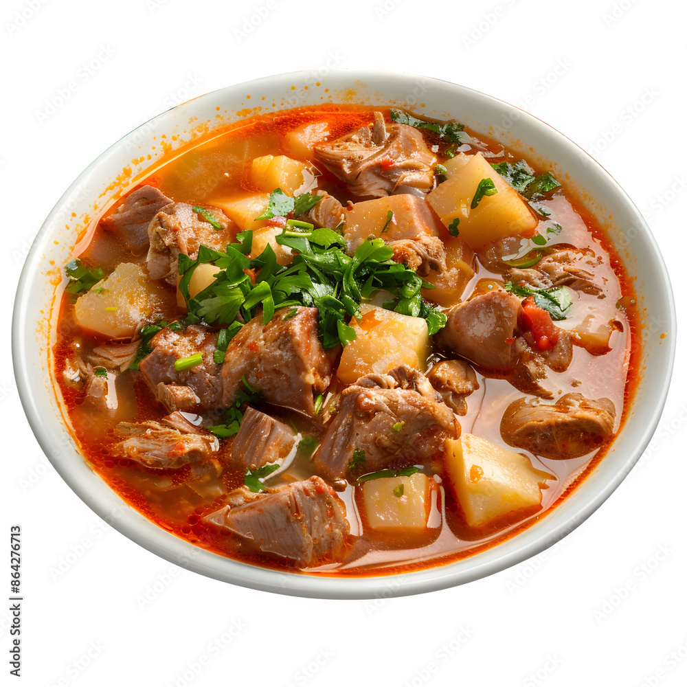 Traditional argentine stew on transparent background Traditional argentine stew on transparent background