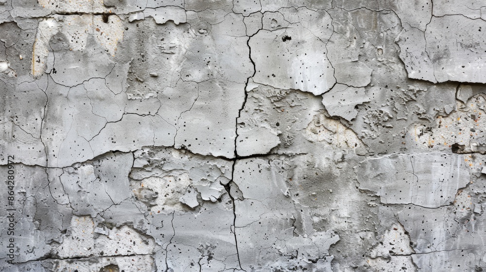 Fototapeta premium Textured Concrete Wall Background with Exposed Aggregate and Flaws Close-Up