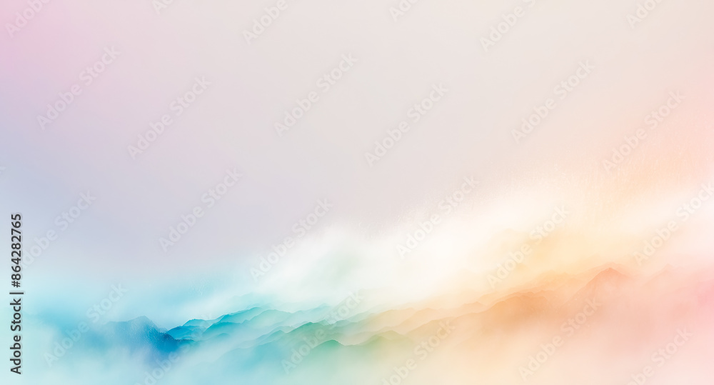 Abstract Watercolor Mountains Landscape Abstract Watercolor Mountains Landscape