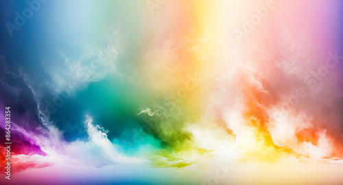 Abstract Rainbow Cloudscape