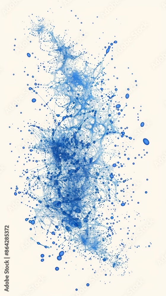 Obraz premium Digital image made of blue dots. image of medical research, viruses and bacteria.