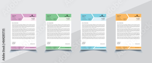 Corporate letterhead template design for all kinds of uses