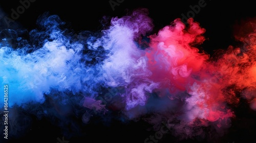 colorful smoke on black background.