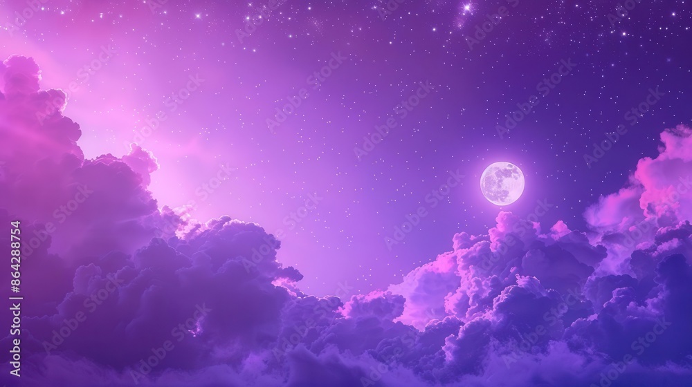 celestial dreams purple gradient sky with mystical moonlight clouds and stars for phone wallpaper digital art celestial dreams purple gradient sky with mystical moonlight clouds and stars for phone wallpaper digital art